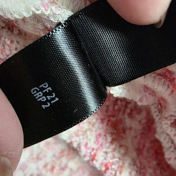 St John Jacket M Pink Tweed Knit Cardigan Duster Long Blazer Wool Blend Sweater - Picture 13 of 13